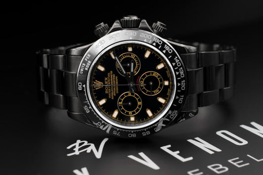 Black Rolex Cosmograph Daytona.