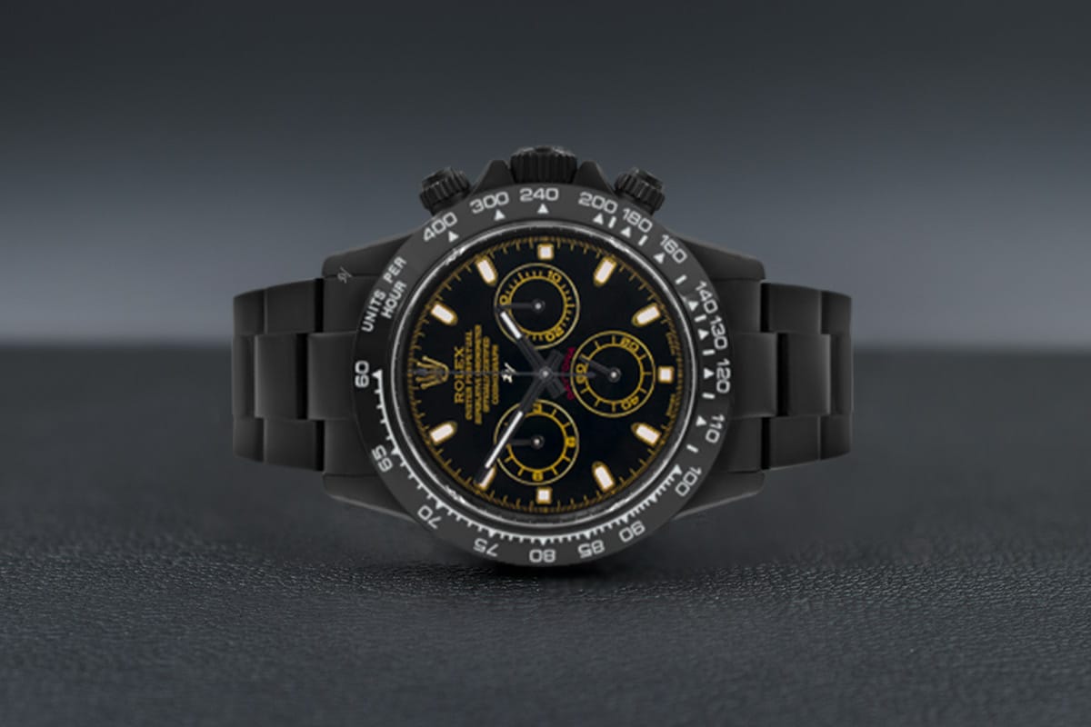Black Rolex Cosmograph Daytona.