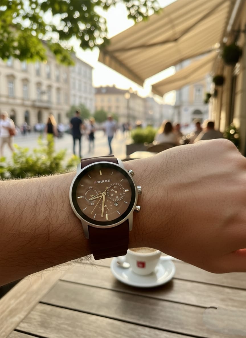 FoRRad Sport Chronograph & UNIsex Brown Colour Watch