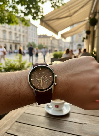 FoRRad Sport Chronograph & UNIsex Brown Colour Watch